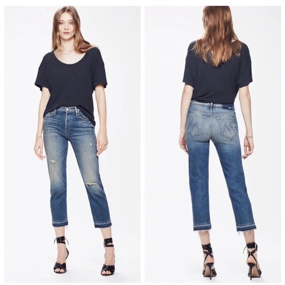 Mother Superior The Tomcat Undone Hem Jeans in Playing Dirty Size 26 - Picture 11 of 11